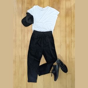 Everyday Drawstring Jogger Pants - Black